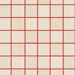 Azulejo beige con rojo