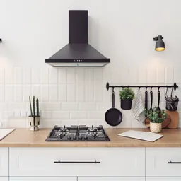 Cocina con negro